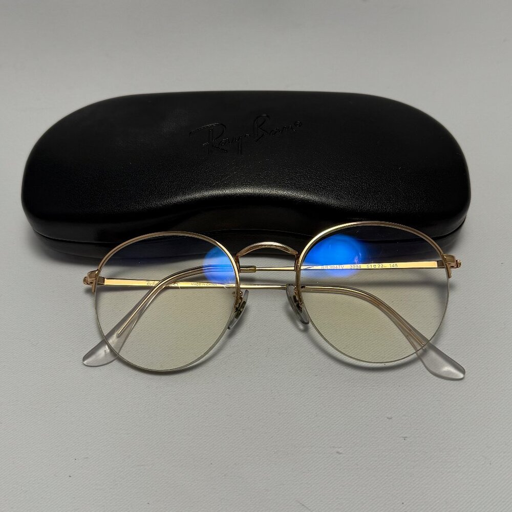Ray-Ban Gold Eyeglasses - Frames Only - Picture 3 of 10